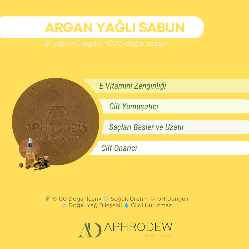 PR-APH-N-811 Argan Yağlı Doğal Vegan Sabun 2